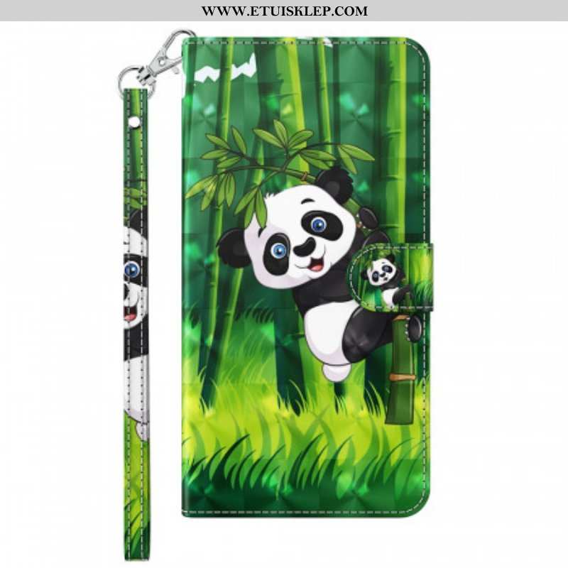 Etui Folio do OnePlus 10 Pro 5G z Łańcuch Paskowata Panda